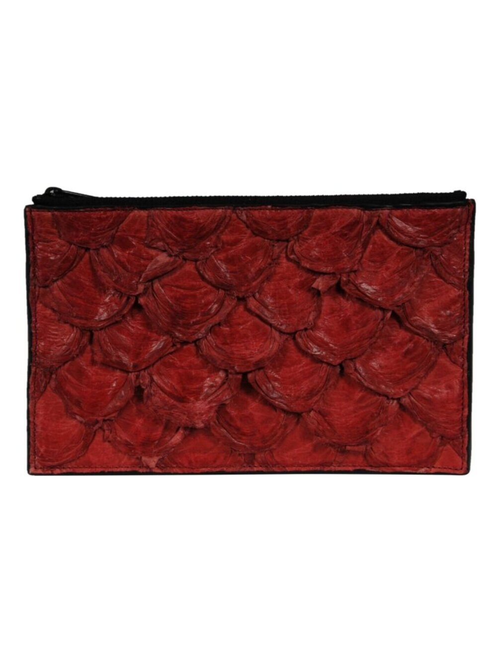 Osklen Vintage Carteira Medium Pirarucu Limited Red Fish Skin Wallet Scales Rare